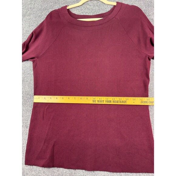 Anna Sui INC Women's Long Sleeve Blouse Size XXL Bell Sleeves Burgundy NWT - Picture 5 of 12